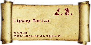 Lippay Marica névjegykártya