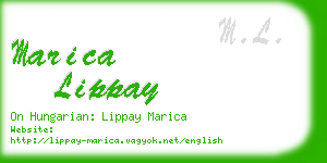 marica lippay business card